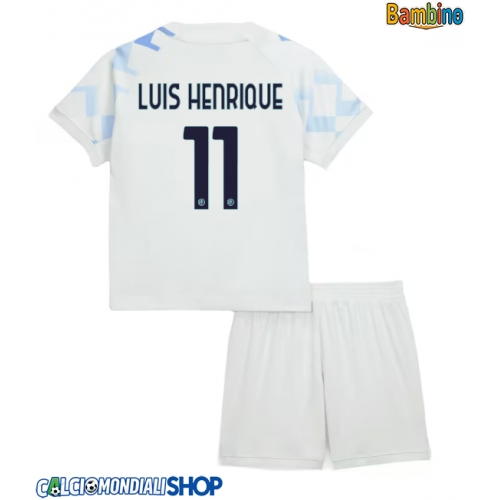 Maglie da calcio Inter Milan Luis Henrique #11 Seconda Maglia Bambino 2025-26 Manica Corta + Pantaloni corti)